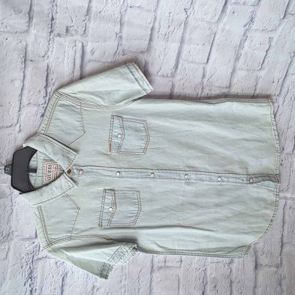 GUESS Light Blue Boys Shirt Size 12